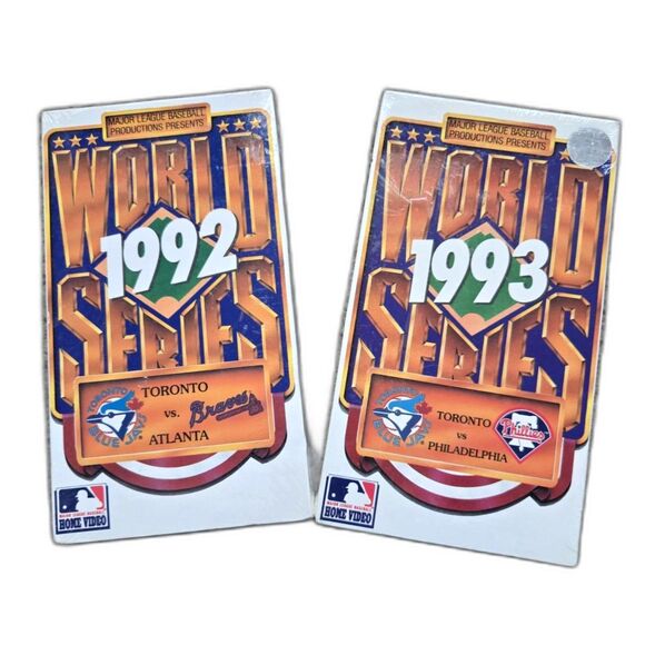 Official Toronto Blue Jays World Series VHS Set 1992 & 1993 MLB Baseball - Picture 2 of 8